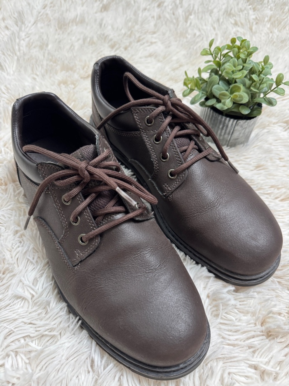 Timberland A17YK 4991 Ortholite Leather Oxford Dress Shoes 💗 Brown